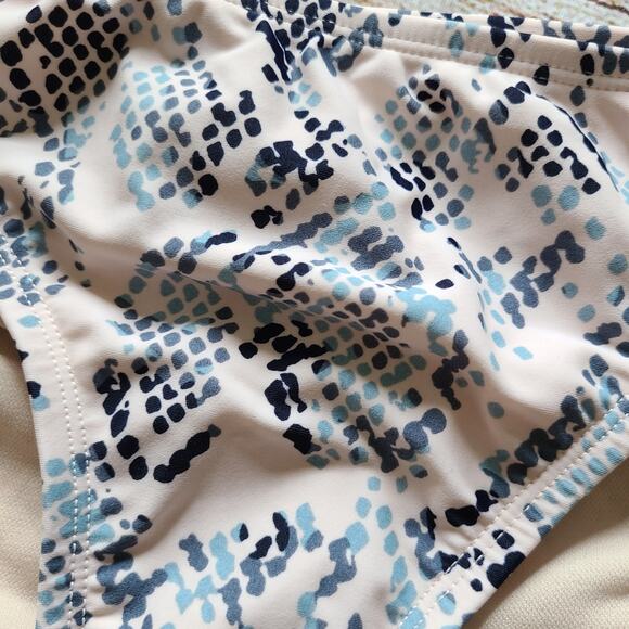 Kona Sol Blush and Blue Bikini Bottom - Picture 2 of 6